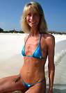 nathalie in a malibu strings bikini