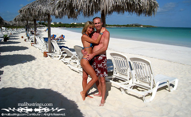 Nathalie in a Malibu Strings bikini in Cuba.