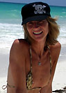 nathalie in a malibu strings bikini