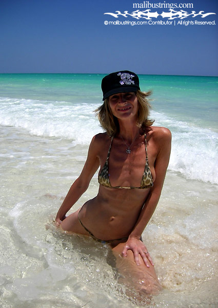 Nathalie in a Malibu Strings bikini in Cayo Largo, Cuba.