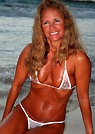 nora in a malibu strings bikini
