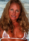 nora in a malibu strings bikini