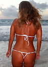nora in a malibu strings bikini