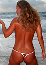 nora in a malibu strings bikini