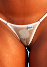 nora in a malibu strings bikini