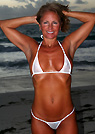 nora in a malibu strings bikini