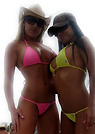 patricia in a malibu strings bikini