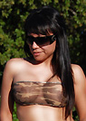 patricia in a malibu strings bikini