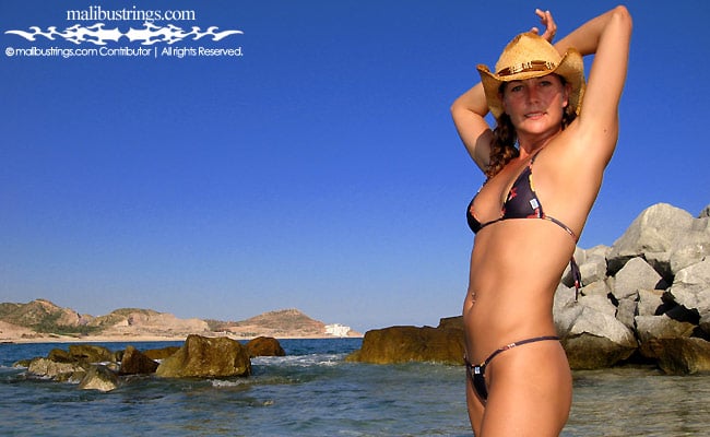 Rachel in a Malibu Strings bikini in Cabo San Lucas.