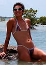 rebecca in a malibu strings bikini