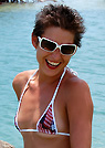 rebecca in a malibu strings bikini