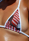 rebecca in a malibu strings bikini
