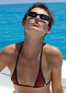 rebecca in a malibu strings bikini