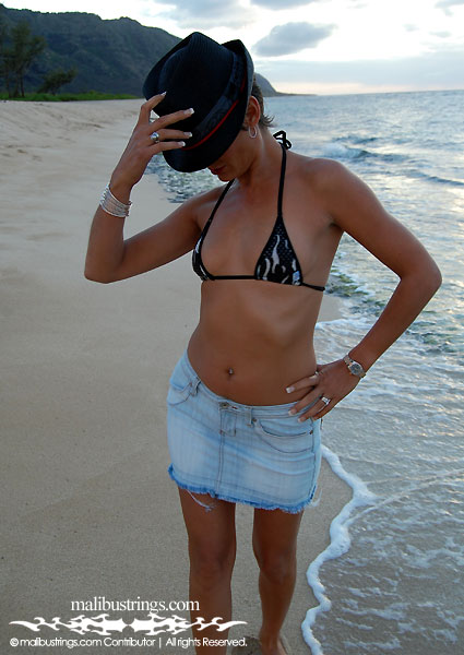 Rebecca in a Malibu Strings bikini in Hawaii.