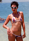 rebecca in a malibu strings bikini