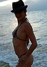 rebecca in a malibu strings bikini