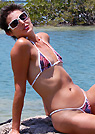 rebecca in a malibu strings bikini