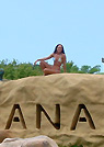sahara in a malibu strings bikini