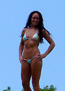 sahara in a malibu strings bikini