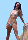 sahara in a malibu strings bikini