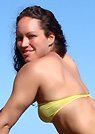 sahara in a malibu strings bikini
