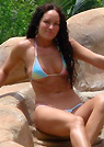 sahara in a malibu strings bikini