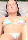 sahara in a malibu strings bikini