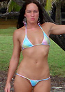 sahara in a malibu strings bikini