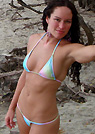 sahara in a malibu strings bikini