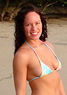 sahara in a malibu strings bikini