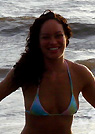 sahara in a malibu strings bikini