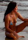 sahara in a malibu strings bikini