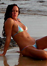 sahara in a malibu strings bikini