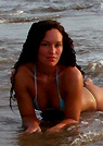 sahara in a malibu strings bikini