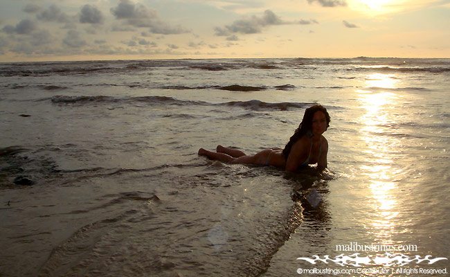 Sahara in a Malibu Strings bikini in Costa Rica.