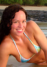 sahara in a malibu strings bikini