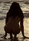 sahara in a malibu strings bikini