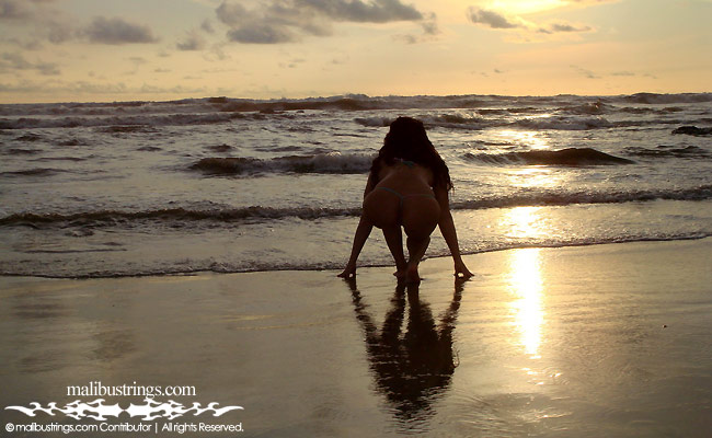 Sahara in a Malibu Strings bikini in Costa Rica.