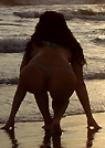 sahara in a malibu strings bikini