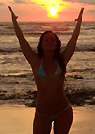 sahara in a malibu strings bikini