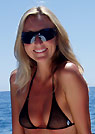 sarah in a malibu strings bikini