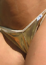 share in a malibu strings bikini