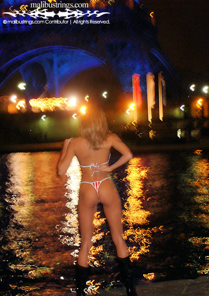 Sofyly in a Malibu Strings bikini in Paris France.