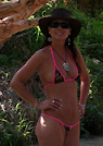 sueellen in a malibu strings bikini