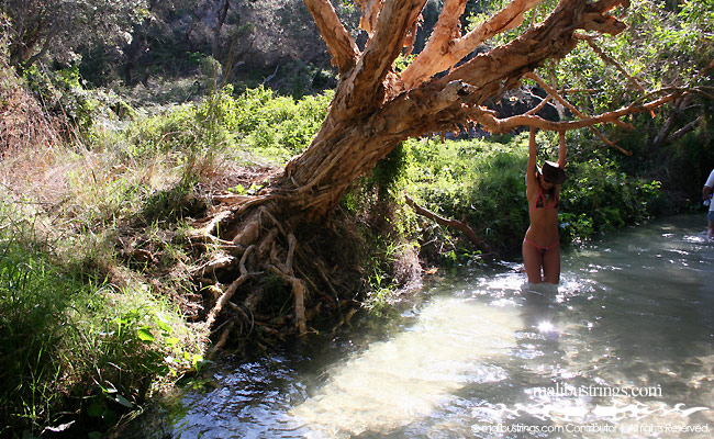 Sue Ellen in a Malibu Strings bikini in Australia.