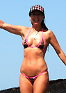 sueellen in a malibu strings bikini