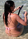 sueellen in a malibu strings bikini