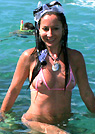 sueellen in a malibu strings bikini