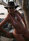 sueellen in a malibu strings bikini