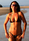 sueellen in a malibu strings bikini